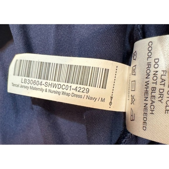 Quince Women's Navy Tencel Jersey Maternity & Nursing Wrap Dress Size Medium NWT - Picture 5 of 6
